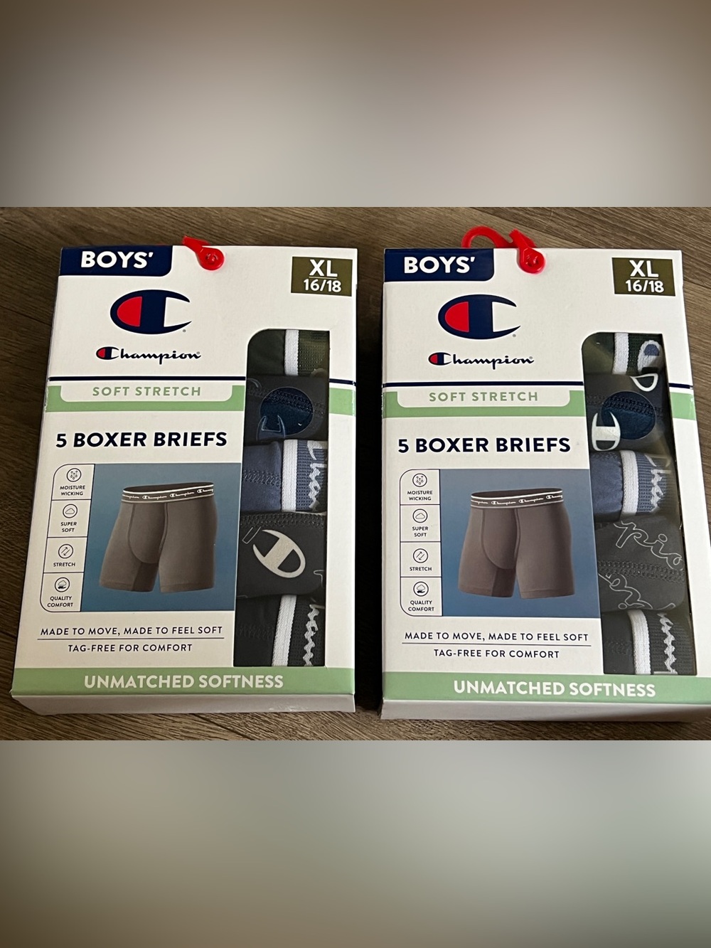 Champion 10 Pairs Boys Boxer Briefs Size XL (16-18) New